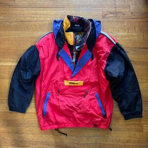 Vintage Obermeyer Ski Wear Anorak Jacket Hooded Pullover Mens Medium